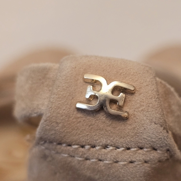 {10} Sam Edelman Yancy Block Heel Ankle Strap Sandal in Golden Caramel Suede - Picture 8 of 14